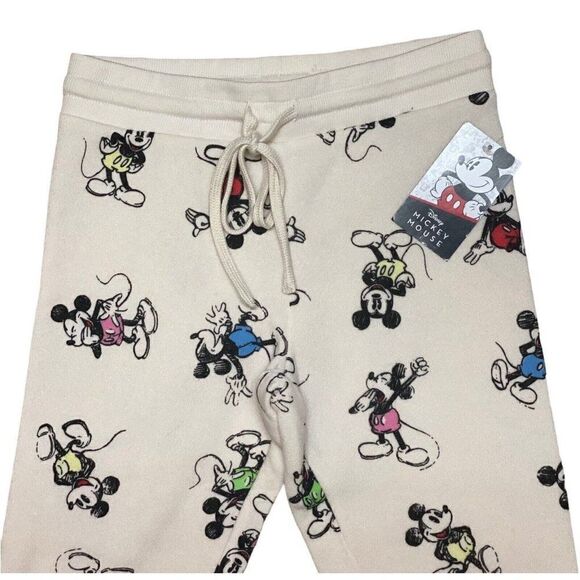 Disney Mickey Mouse Juniors Fleece Jogger Sweatpants Pants World Parks Travel - Picture 1 of 14